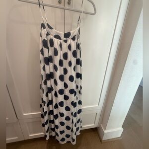 White Dress with Black Polka Dots